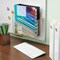 mDesign Modern Plastic Adhesive Storage Bin Container for Office, 2 Pack - Clear